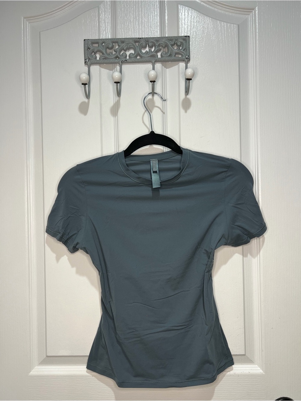 SKIMS Slate Blue Short Sleeve Crew Tee